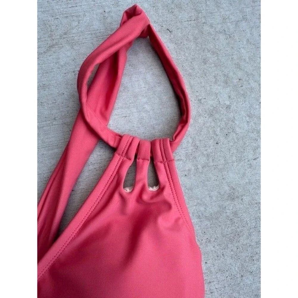 Cupshe Tempest Shirred Cutout Tie Back One Piece Swimsuit Bathing Suit Plus 0X‎